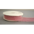 Pink Scalloped Edge 1" 15y.